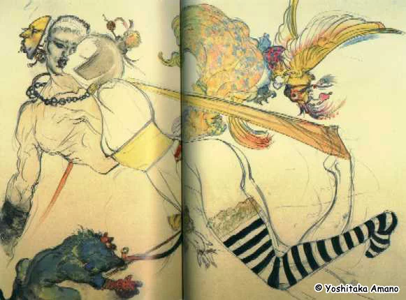 Yoshitaka Amano — La Chute de la Reine Étrangère — Alice