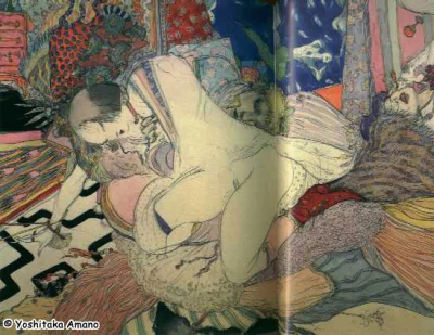 Yoshitaka Amano — Embrace in Luxurious Decor