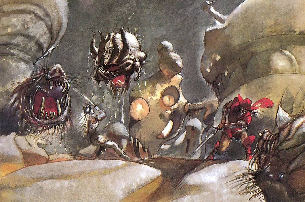 Yoshitaka Amano — Confrontation dans un paysage vénéneux — Autres dessins