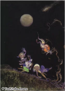 Yoshitaka Amano — Nocturnal Oni Dance