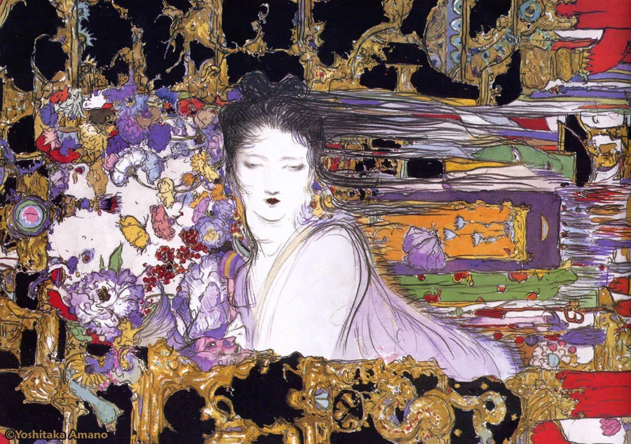 Yoshitaka Amano — La Dame aux Fleurs Éternelles — Biten