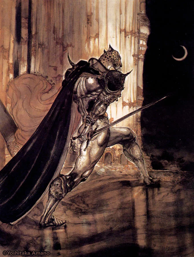 Yoshitaka Amano — Le Guerrier de la Nuit — Biten