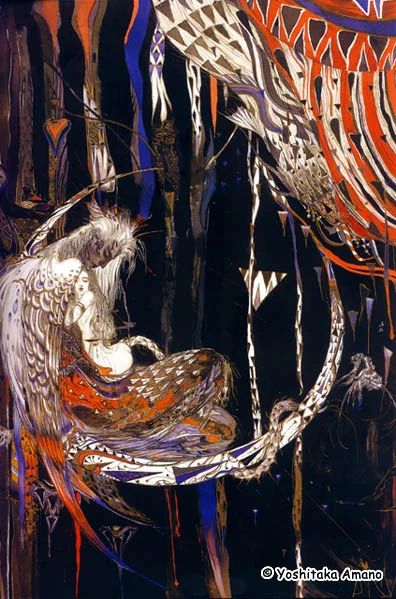 Yoshitaka Amano — The Nocturnal Phoenix Flight — Couples