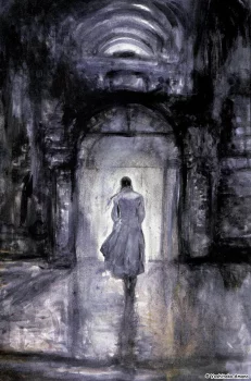 Yoshitaka Amano — The Lady in the Dark Corridor