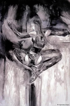 Yoshitaka Amano — Elektra & Wolverine: Dance of Shadows