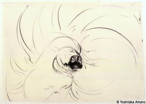 Yoshitaka Amano — Stormy Night Wind — Exposition in Cologne