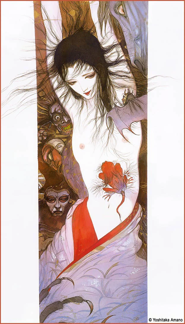 Yoshitaka Amano — The Dancing Girl with Dreaming Fish — Women