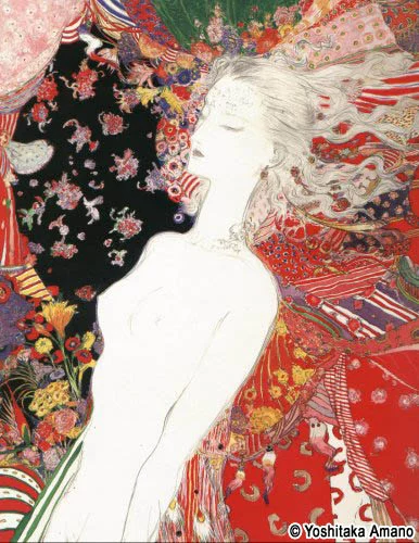 Yoshitaka Amano — The Dance of Fabrics — Women