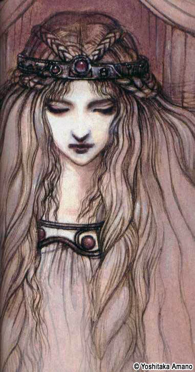 Yoshitaka Amano — The Golden-Haired Queen — Women