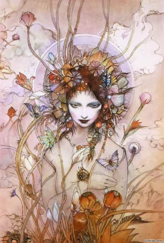 Yoshitaka Amano — The Floral Goddess