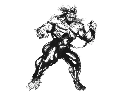 Yoshitaka Amano — The primal fury demon