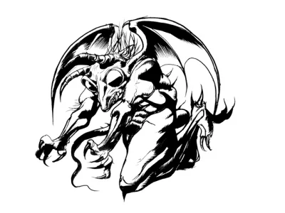 Yoshitaka Amano — The Winged Demon of Night