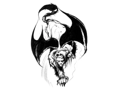 Yoshitaka Amano — The Winged Demon of Night