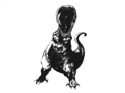 Yoshitaka Amano — Le Dinosaure Noir de la Légende