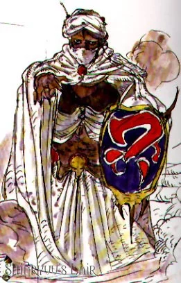 Yoshitaka Amano — Le Guerrier du Désert — Final Fantasy II