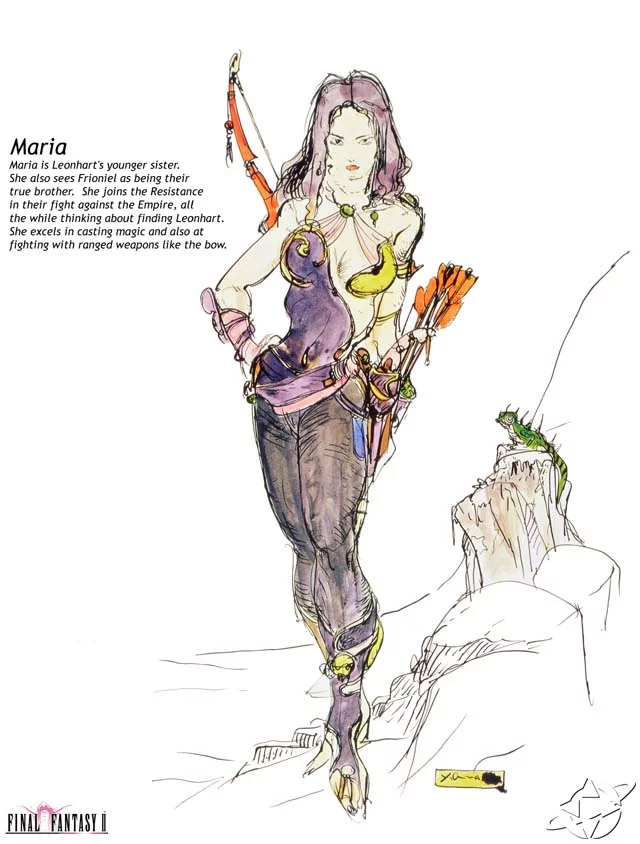 Yoshitaka Amano — Maria, Legendary Archer — Final Fantasy II