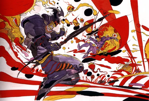 Yoshitaka Amano — The Shadow Warrior — Final Fantasy II