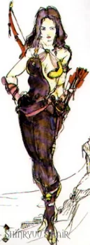 Yoshitaka Amano — La guerrière au tir précis