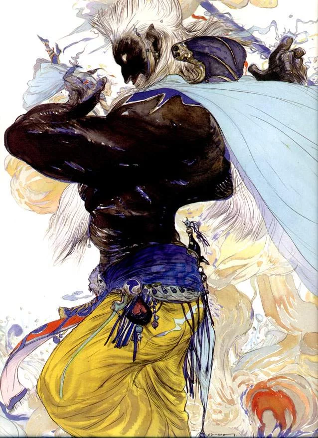 Yoshitaka Amano — The Masked Warrior — Final Fantasy III