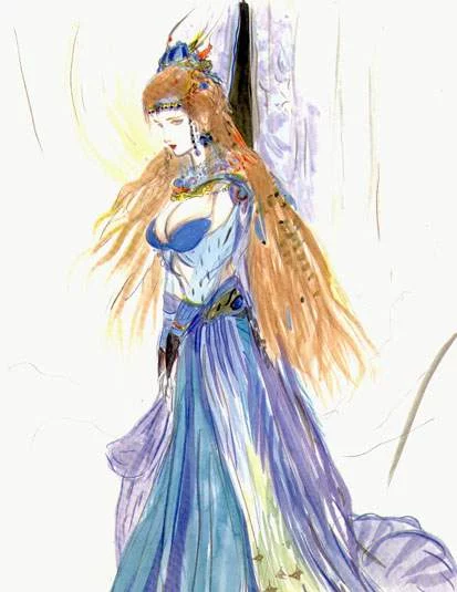 Yoshitaka Amano — La Reine de Cristal — Final Fantasy III