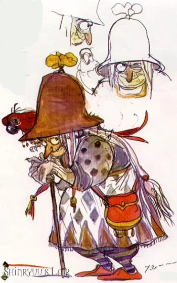 Yoshitaka Amano — Le Vieux Sage de la Montagne — Final Fantasy III