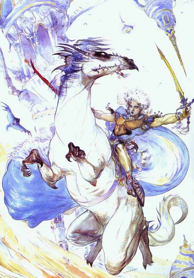 Yoshitaka Amano — Chevalier du Vent de Crystal — Final Fantasy III