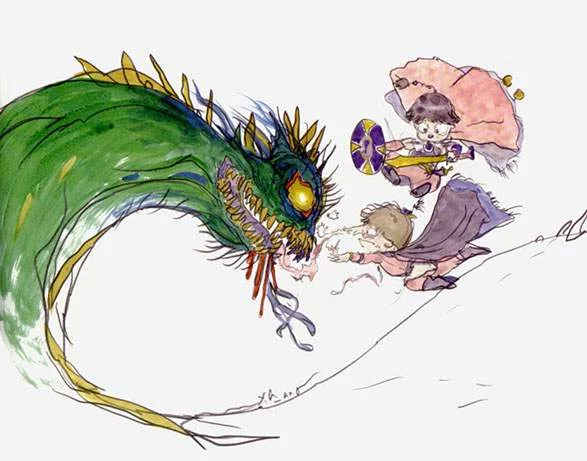 Yoshitaka Amano — Le Dragon et les Héros de la Légende — Final Fantasy IV