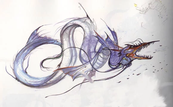 Yoshitaka Amano — Dragon de cristal de la légende — Final Fantasy IV