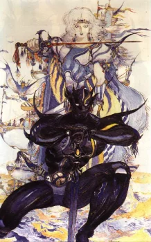 Yoshitaka Amano — Le Chevalier des Ténèbres et la Danseuse