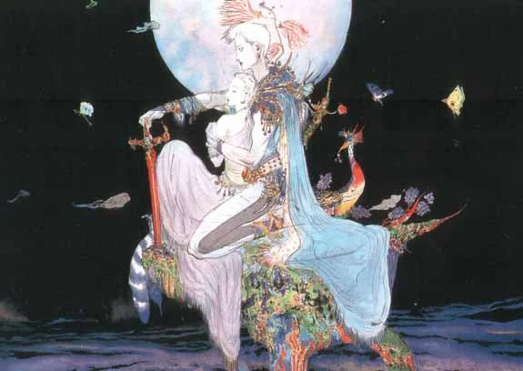 Yoshitaka Amano — The Lunatic and the Heavenly Bird — Final Fantasy V