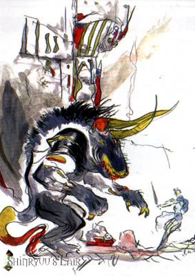 Yoshitaka Amano — The Dragon of Destruction — Final Fantasy V
