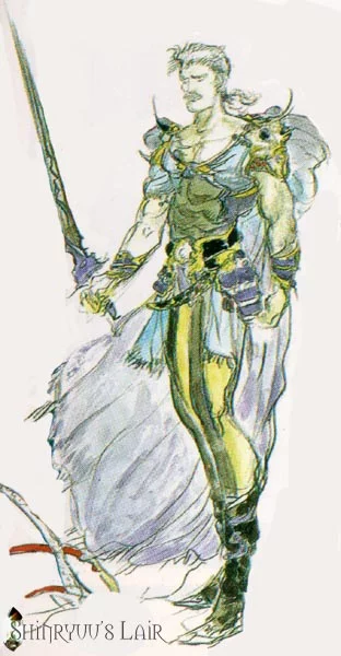 Yoshitaka Amano — Le Guerrier de Lumière — Final Fantasy V
