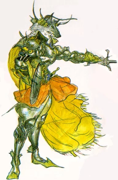 Yoshitaka Amano — Le guerrier épineux de la forêt — Final Fantasy V