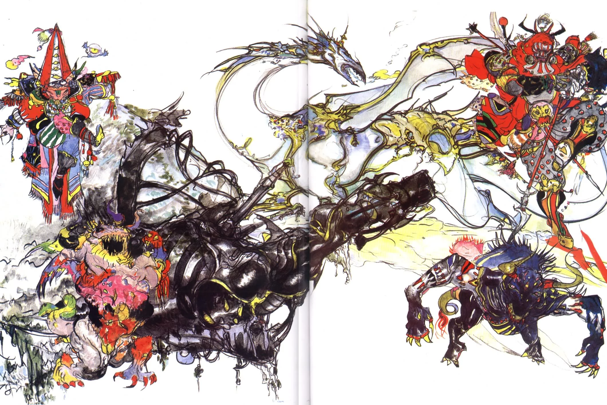 Yoshitaka Amano — La Légende de Bartz et ses alliés — Final Fantasy V