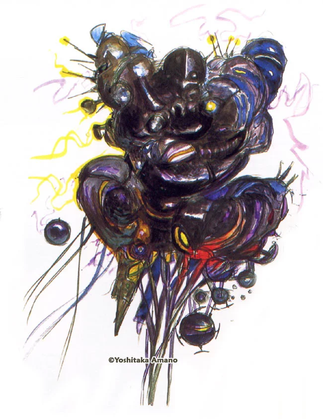 Yoshitaka Amano — Le Kefka démoniaque — Final Fantasy VI