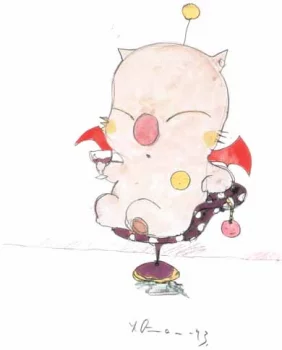 Yoshitaka Amano — Mignon Moogle de Final Fantasy