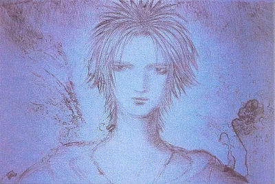 Yoshitaka Amano — Portrait de Tidus en ombre
