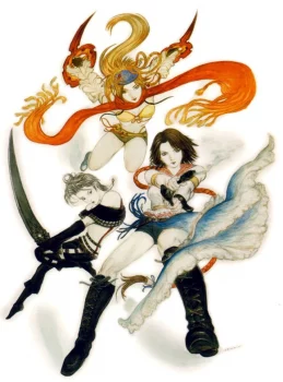 Yoshitaka Amano — The Three Warriors of Spira