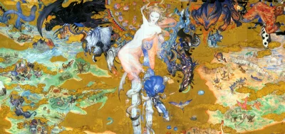 Yoshitaka Amano — La carte du monde de Vana'diel