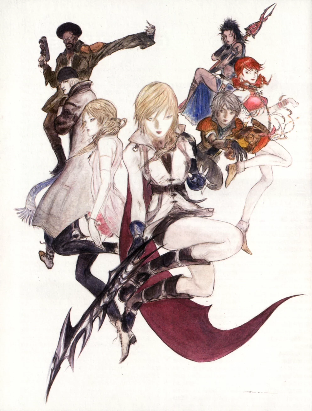 Yoshitaka Amano — The Heroes of Light — Final Fantasy XIII