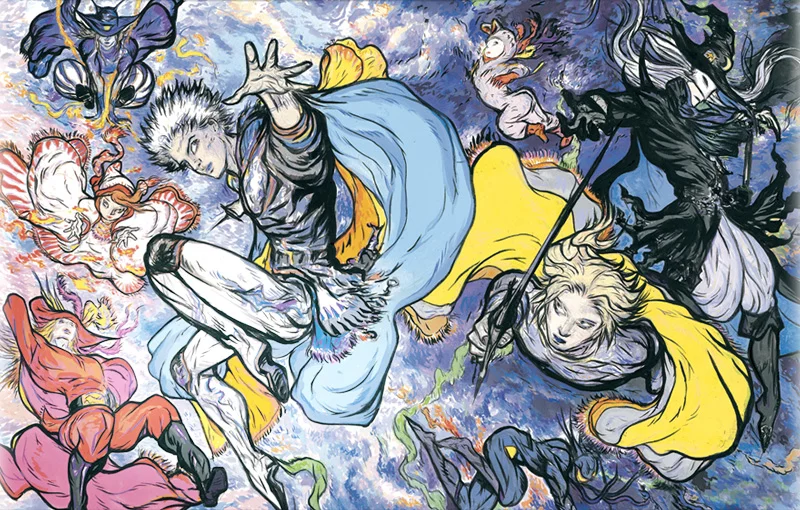 Yoshitaka Amano — Legends Heroes — Final Fantasy Legends