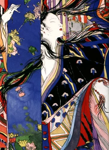 Yoshitaka Amano — The Lady of Genji — The Tale of Genji