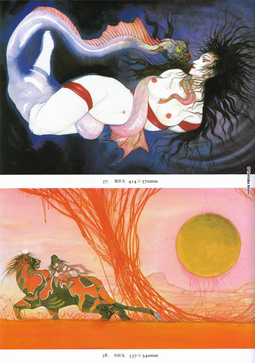 Yoshitaka Amano — Celestial Dance and Rider — Hiten