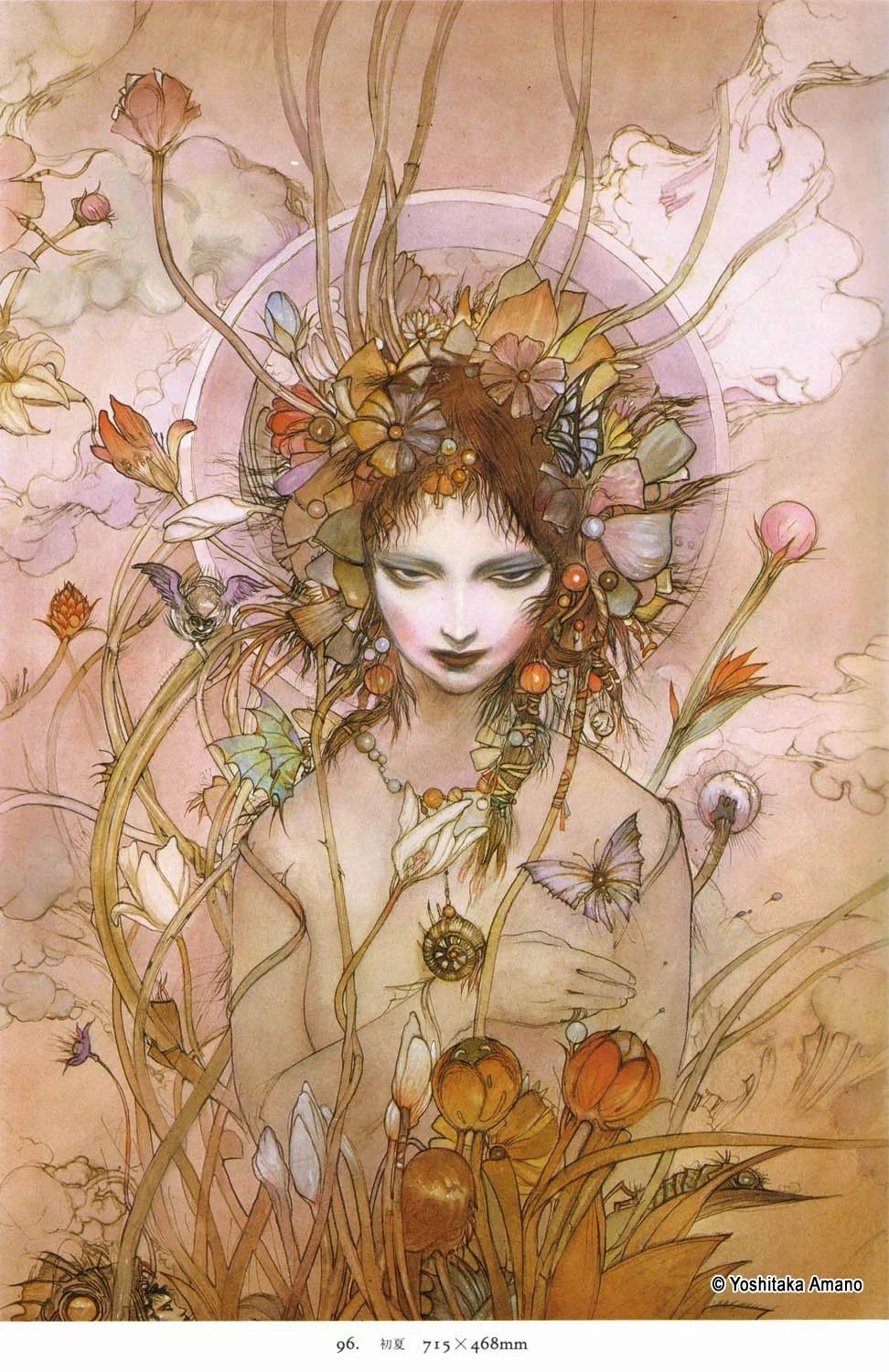 Yoshitaka Amano — The Floral Goddess — Hiten