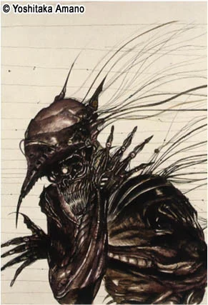Yoshitaka Amano — Guerrier sombre — Hommes