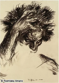Yoshitaka Amano — Portrait of a Tormented Man