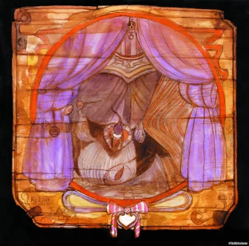 Yoshitaka Amano — The Lady with Purple Curtains