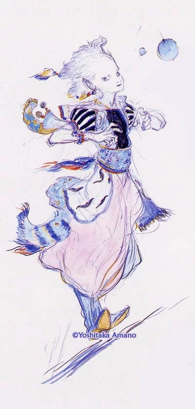 Yoshitaka Amano — Danseuse céleste et son double — Kartia