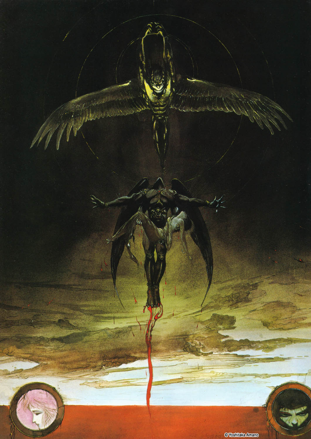 Yoshitaka Amano — The Fallen Angel of Night — Maten