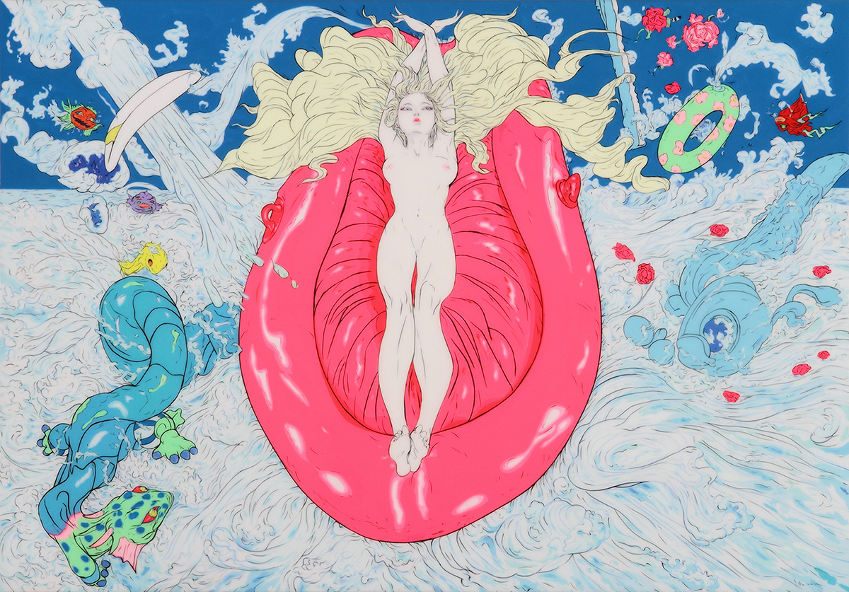 Yoshitaka Amano — La Noyée aux Roses — Mizuna